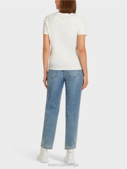 леопард мајица са детаљима од штраса Marc Cain D6881448 маховина зелена одећу