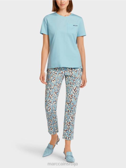 мајица са украшеним џепом на грудима Marc Cain D6881450 атмосферско плаво одећу