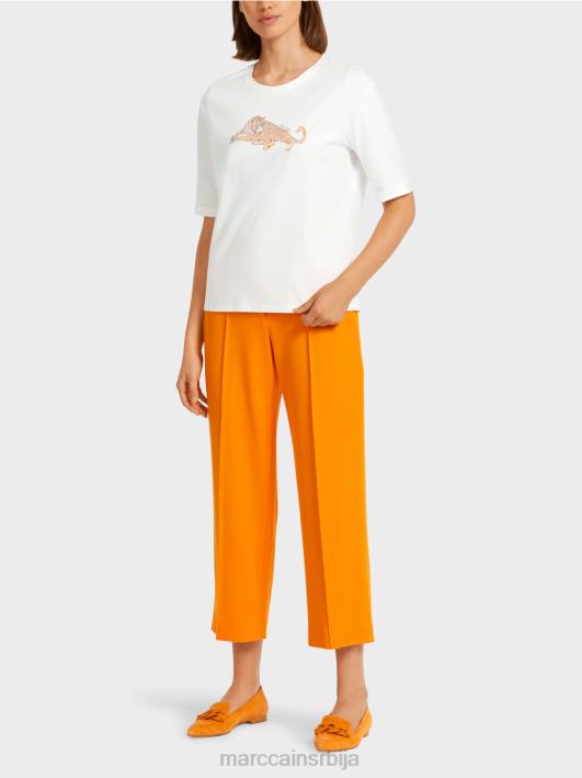памучна мајица "промислимо заједно". Marc Cain D6881451 јасно наранџаста одећу