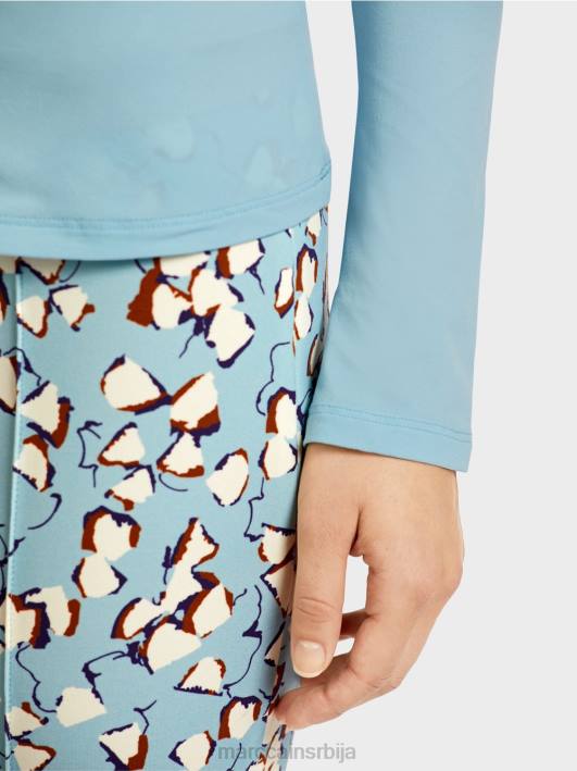 обичан горњи део дугих рукава Marc Cain D6881453 атмосферско плаво одећу