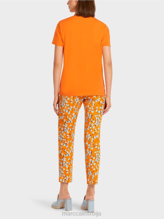 мајица са украшеним џепом на грудима Marc Cain D6881457 јасно наранџаста одећу
