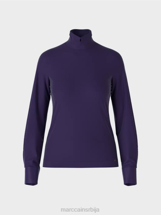 мајица са рукавима са манжетама Marc Cain D6881458 краљевски пурпур одећу