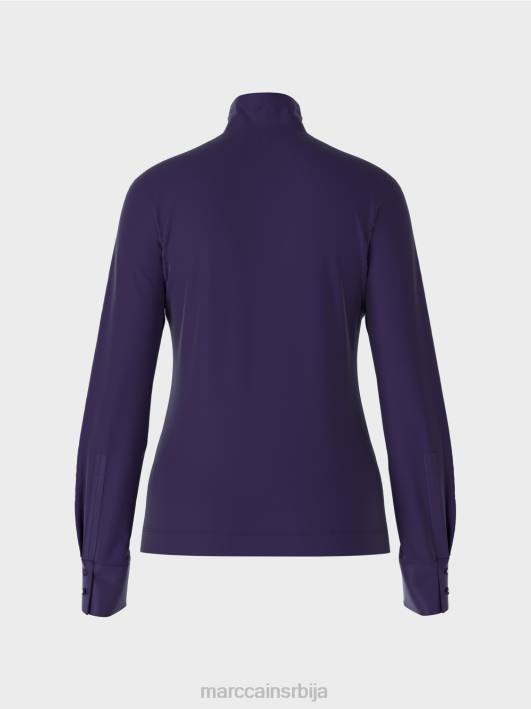 мајица са рукавима са манжетама Marc Cain D6881458 краљевски пурпур одећу