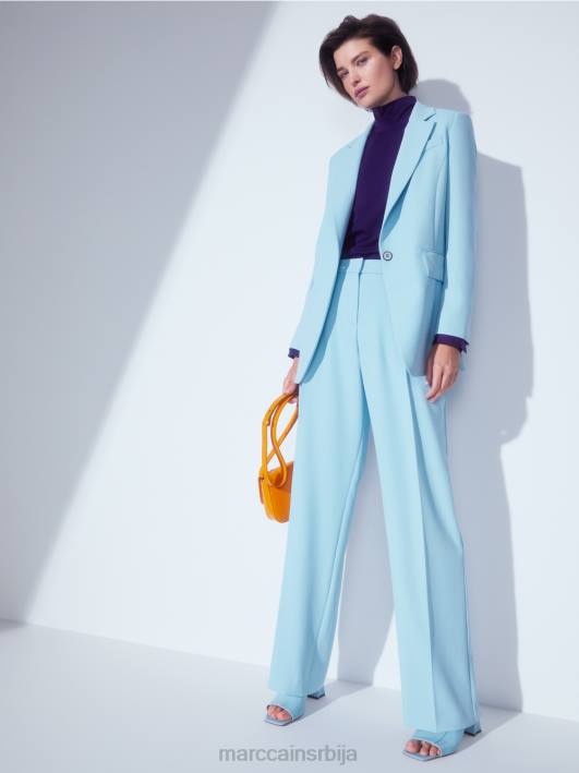 мајица са рукавима са манжетама Marc Cain D6881458 краљевски пурпур одећу