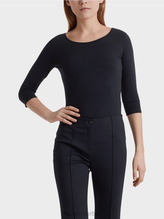 изузетно деликатна кошуља дугих рукава Marc Cain D6881471 поноћно плава одећу