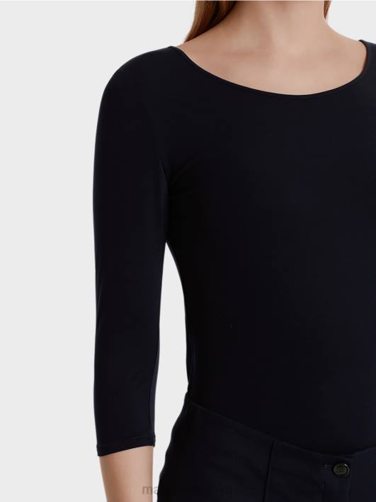 изузетно деликатна кошуља дугих рукава Marc Cain D6881471 поноћно плава одећу