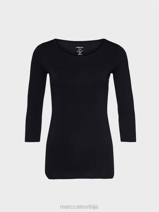 изузетно деликатна кошуља дугих рукава Marc Cain D6881471 поноћно плава одећу