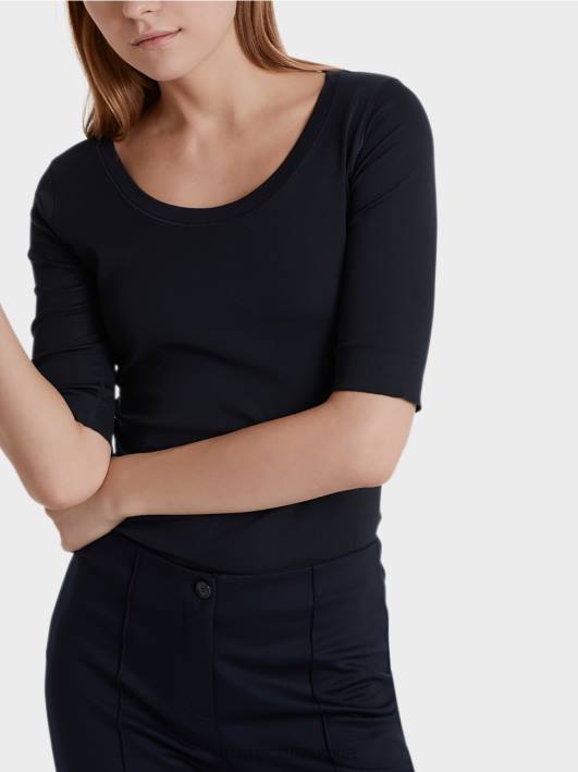 висококвалитетна основна кошуља Marc Cain D6881472 поноћно плава одећу