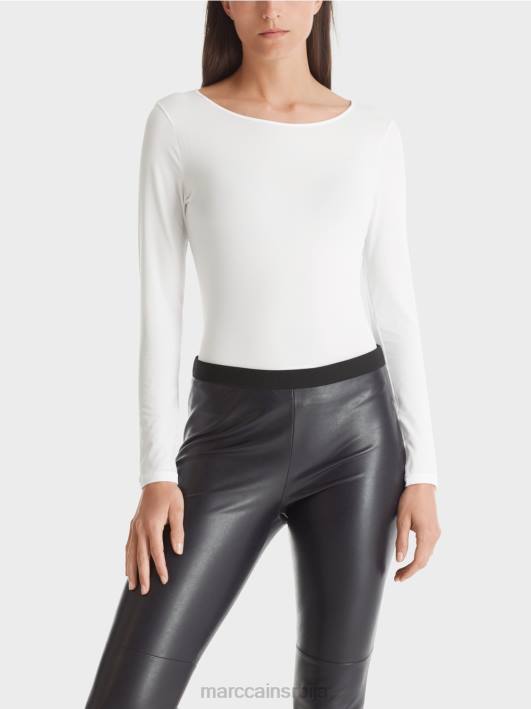 деликатна кошуља дугих рукава Marc Cain D6881473 бео одећу