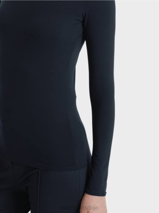 деликатна кошуља дугих рукава Marc Cain D6881474 поноћно плава одећу