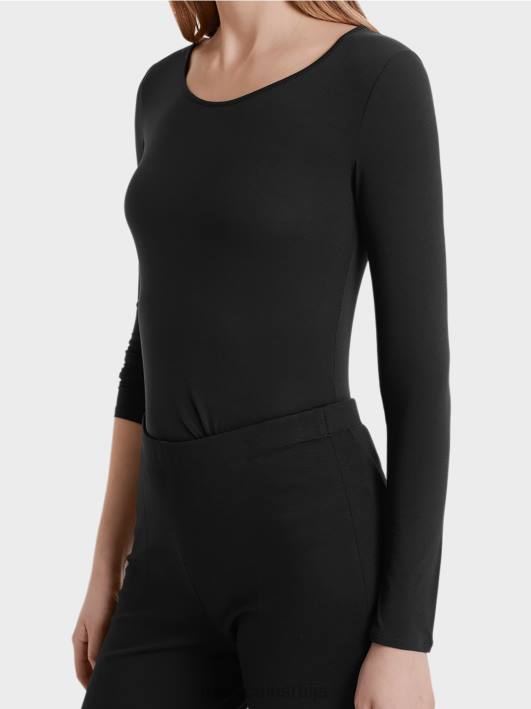 деликатна кошуља дугих рукава Marc Cain D6881475 црн одећу