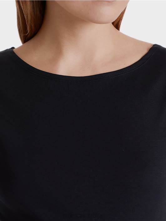 основни горњи део са широким деколтеом Marc Cain D6881477 поноћно плава одећу