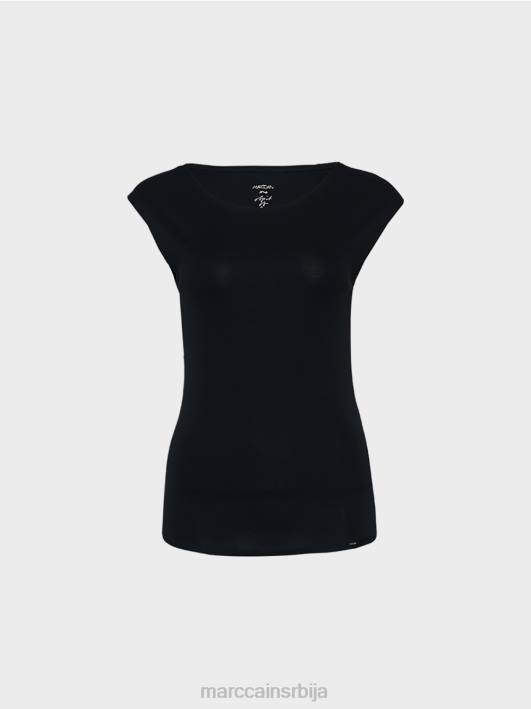 основни горњи део са широким деколтеом Marc Cain D6881477 поноћно плава одећу