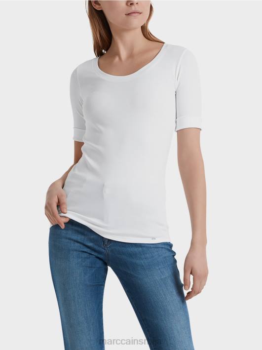 висококвалитетна основна кошуља Marc Cain D6881478 бео одећу