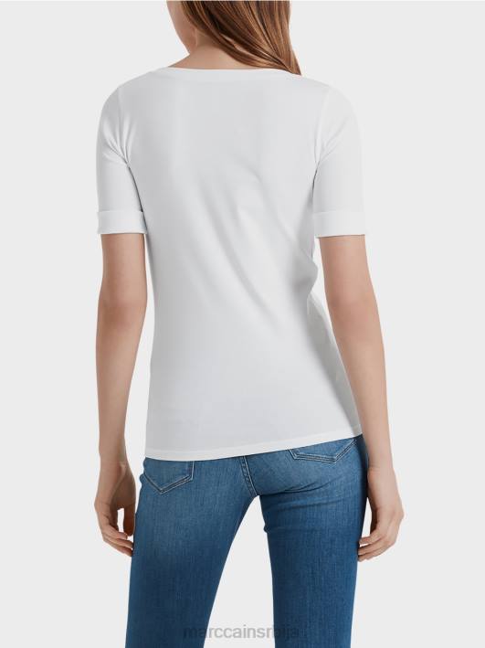 висококвалитетна основна кошуља Marc Cain D6881478 бео одећу
