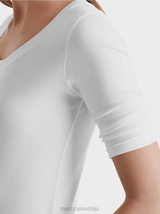 висококвалитетна основна кошуља Marc Cain D6881478 бео одећу