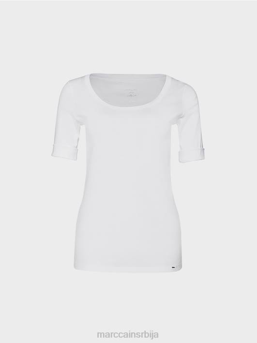 висококвалитетна основна кошуља Marc Cain D6881478 бео одећу