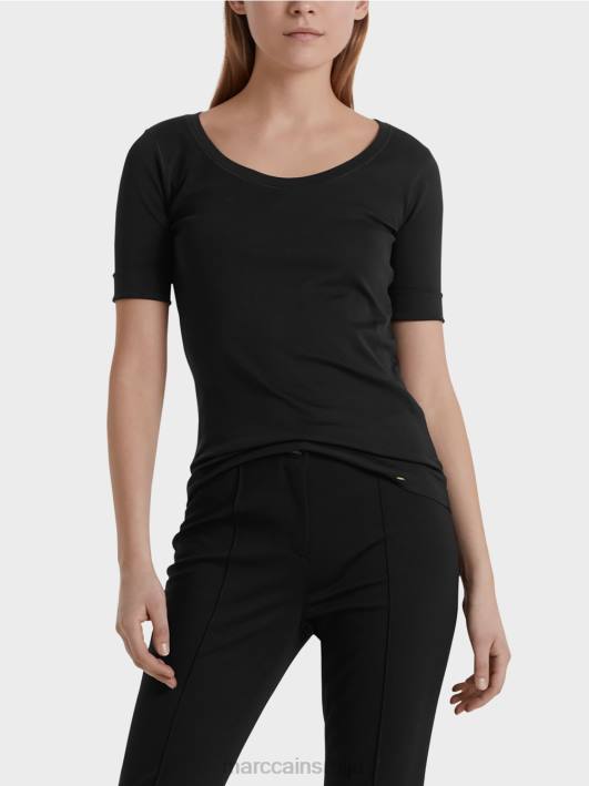 висококвалитетна основна кошуља Marc Cain D6881479 црн одећу