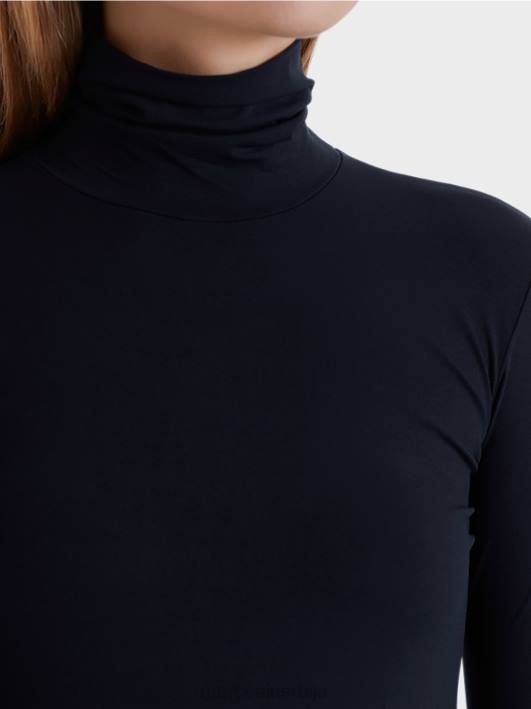 деликатан пуловер са рол-крагном Marc Cain D6881482 поноћно плава одећу