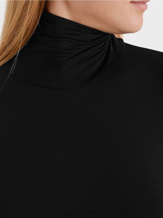 деликатан пуловер са рол-крагном Marc Cain D6881483 црн одећу