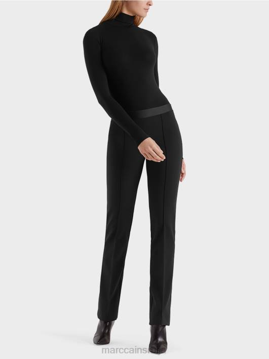 деликатан пуловер са рол-крагном Marc Cain D6881483 црн одећу