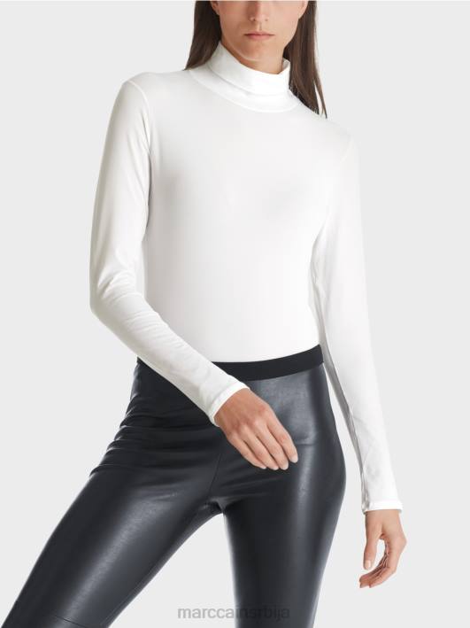 деликатан пуловер са рол-крагном Marc Cain D6881484 бео одећу