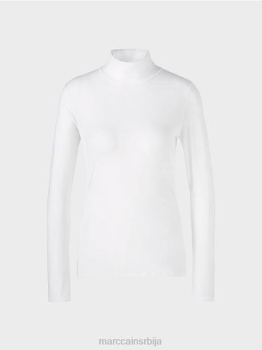 деликатан пуловер са рол-крагном Marc Cain D6881484 бео одећу