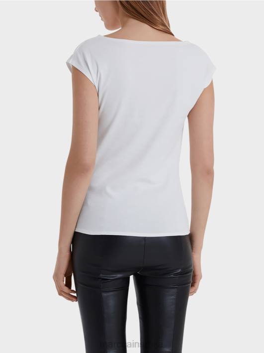 основни горњи део са широким деколтеом Marc Cain D6881486 бео одећу