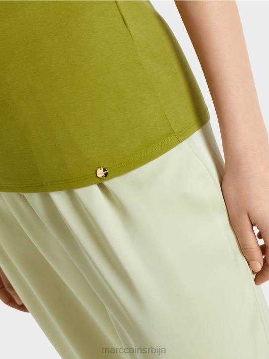 растезљива памучна кошуља Marc Cain D6881487 дубоко маслинасто зелено одећу