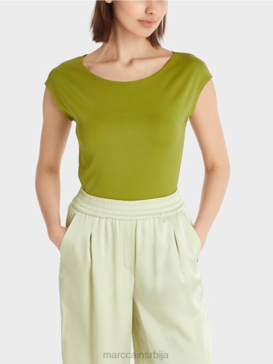 растезљива памучна кошуља Marc Cain D6881487 дубоко маслинасто зелено одећу