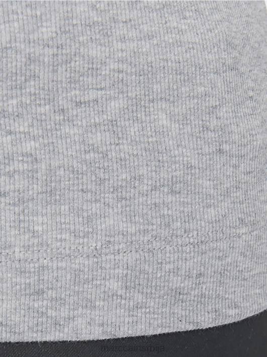 кошуља са округлим крагном и кратким рукавима Marc Cain D6881488 сива одећу