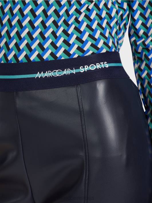 забавне кожне софиа панталоне Marc Cain D688523 поноћно плава одећу