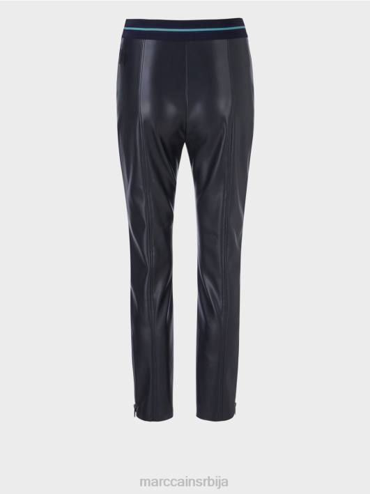 забавне кожне софиа панталоне Marc Cain D688523 поноћно плава одећу