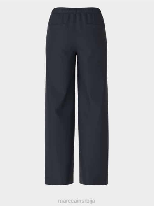 велби панталоне са широким везицама у струку Marc Cain D688524 поноћно плава одећу