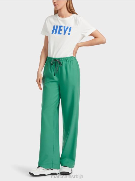 велби панталоне широких ногавица са струком са везицом Marc Cain D688525 емајл одећу