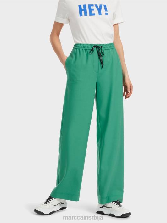 велби панталоне широких ногавица са струком са везицом Marc Cain D688525 емајл одећу