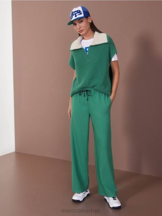 велби панталоне широких ногавица са струком са везицом Marc Cain D688525 емајл одећу