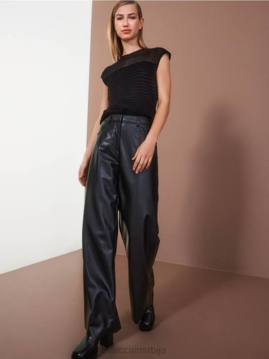 Варри панталоне у женственом кроју Marc Cain D688528 црн одећу