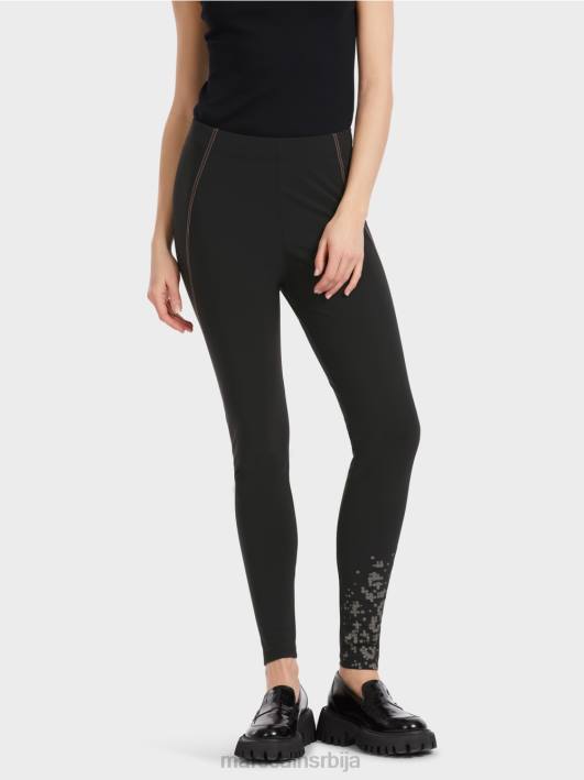 хеланке са украсним шавовима Marc Cain D688532 црн одећу