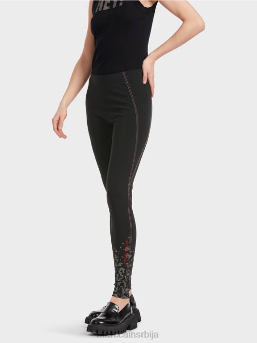 хеланке са украсним шавовима Marc Cain D688532 црн одећу