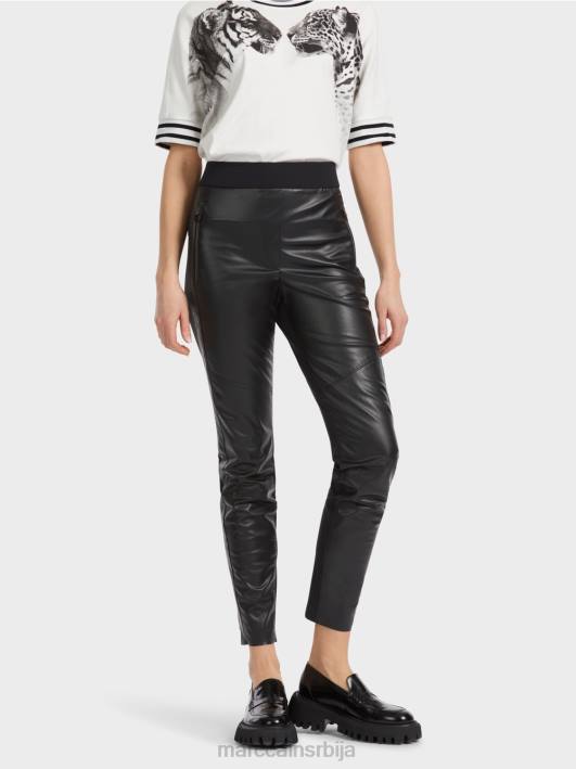 забавне кожне синнар панталоне Marc Cain D688533 црн одећу