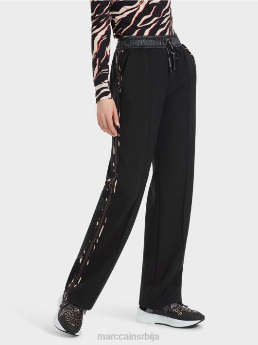 велби панталоне за џогинг у широком дресу Marc Cain D688535 црн одећу