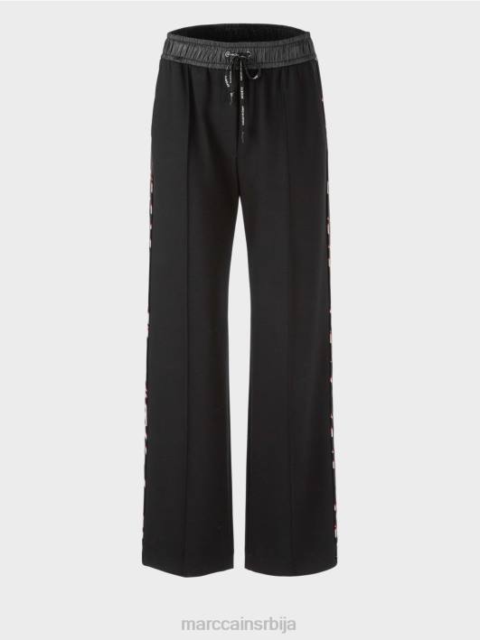велби панталоне за џогинг у широком дресу Marc Cain D688535 црн одећу