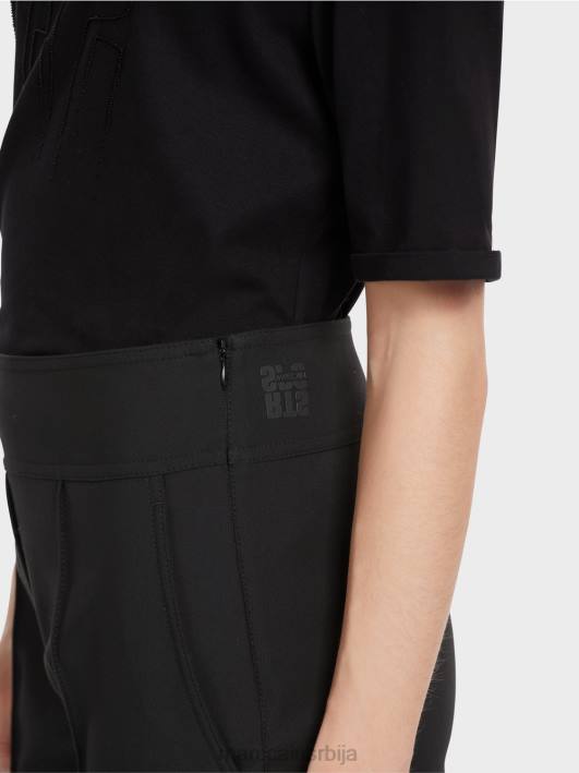 сливен панталоне са бочним патентним затварачем Marc Cain D688540 црн одећу