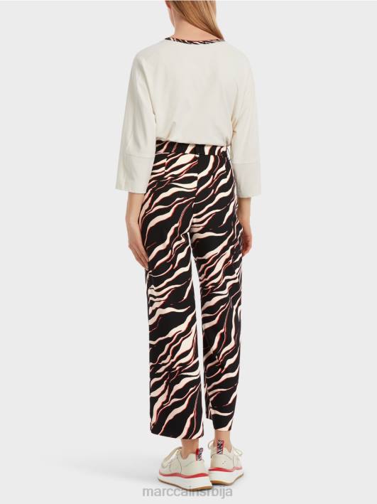 широке ногавице вукари панталоне са лео принтом Marc Cain D688541 цампари одећу
