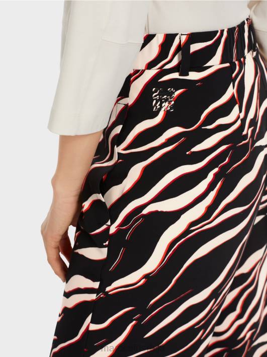 широке ногавице вукари панталоне са лео принтом Marc Cain D688541 цампари одећу