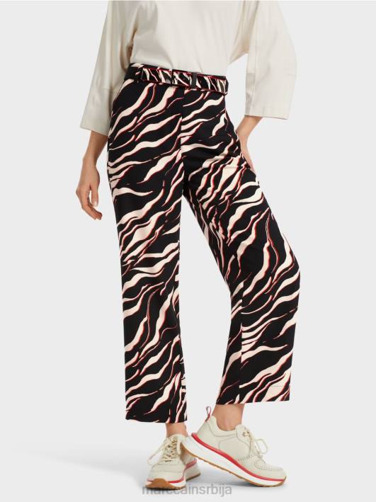 широке ногавице вукари панталоне са лео принтом Marc Cain D688541 цампари одећу