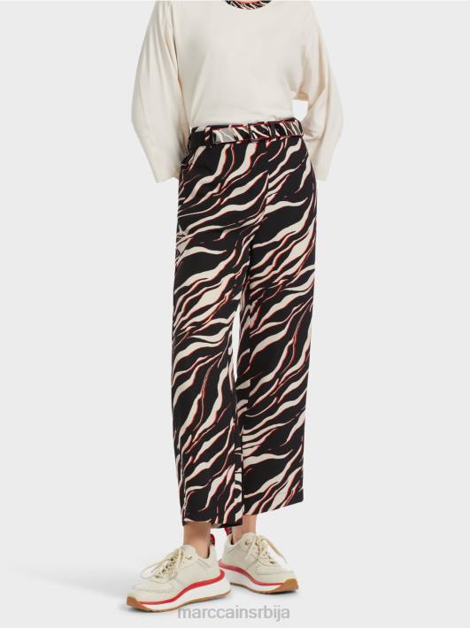 широке ногавице вукари панталоне са лео принтом Marc Cain D688541 цампари одећу