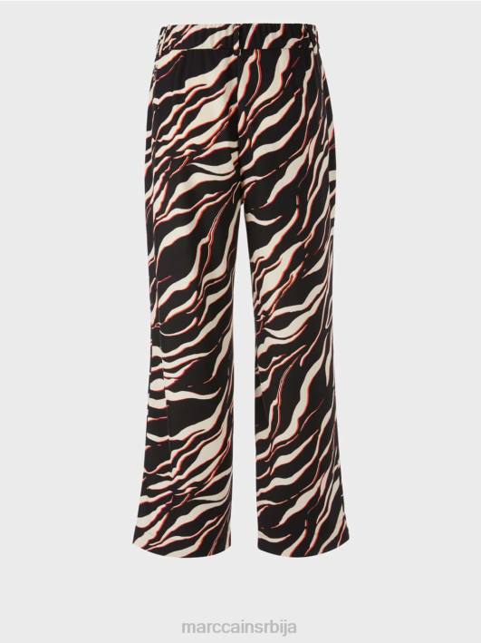 широке ногавице вукари панталоне са лео принтом Marc Cain D688541 цампари одећу