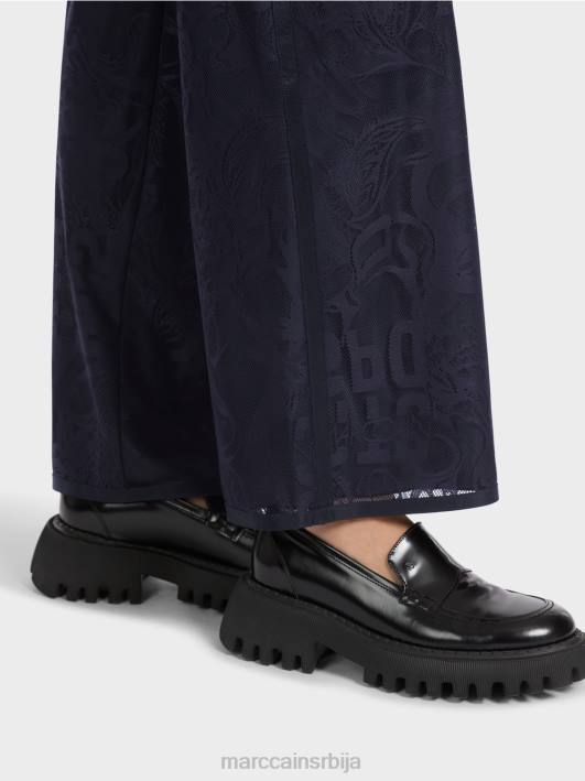 велби панталоне широких ногавица од чипке од тила Marc Cain D688543 поноћно плава одећу